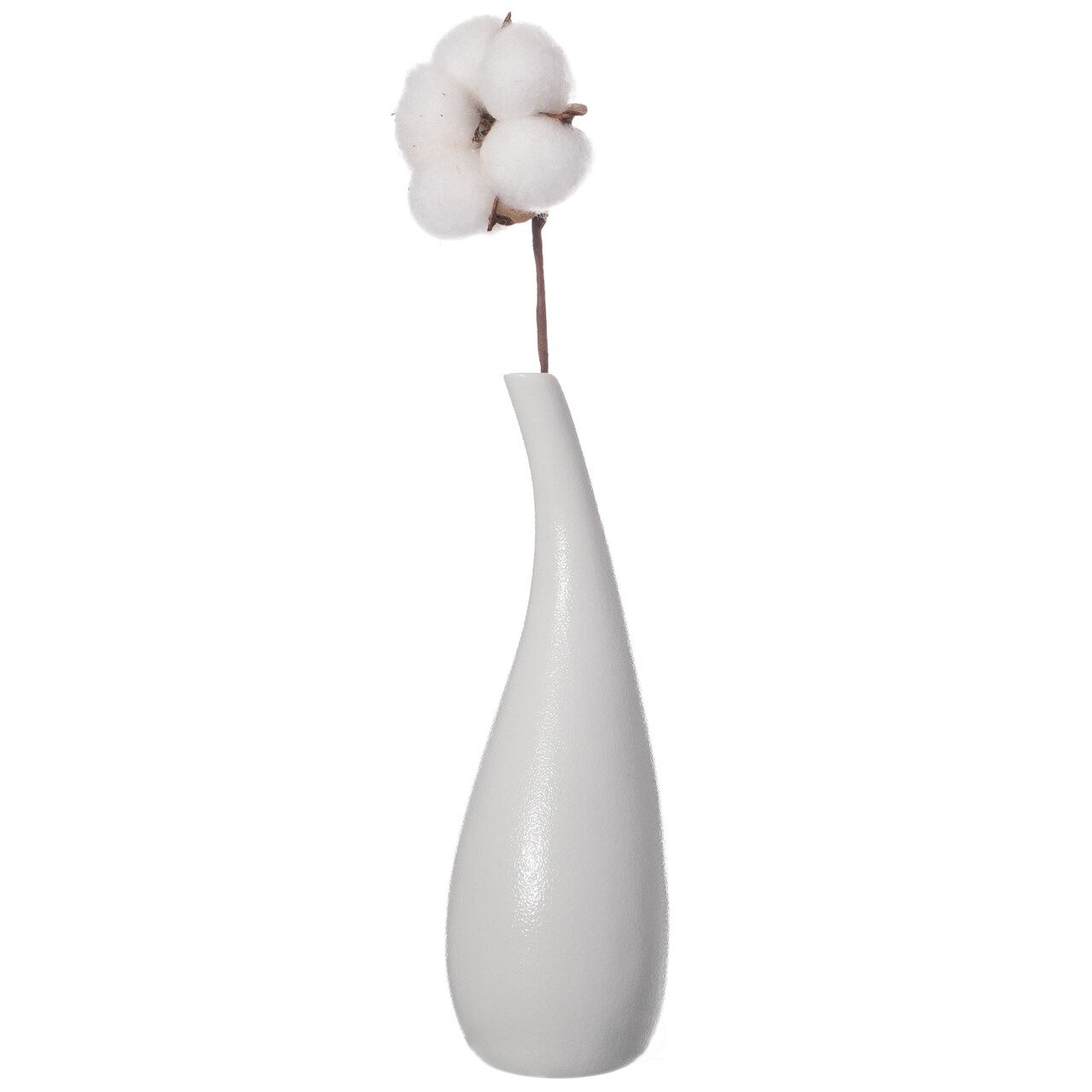 Uniquewise White Ceramic Water Drop Vase - Modern Teardrop Shape for Home Decor - Perfect for Floating Shelves TV Stands Desks Bookshelves Side Tables Countertops and Contemporary Spaces